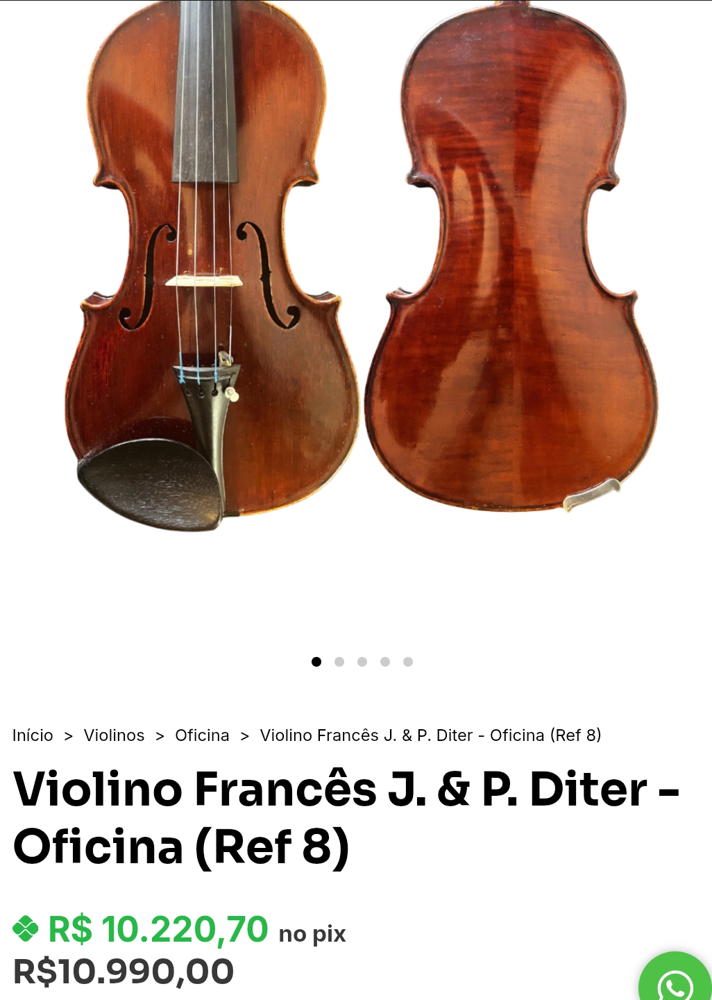 Imagem 2 de 2 da campanha Um violino profissional para o sonho de Victtor da Cruz
