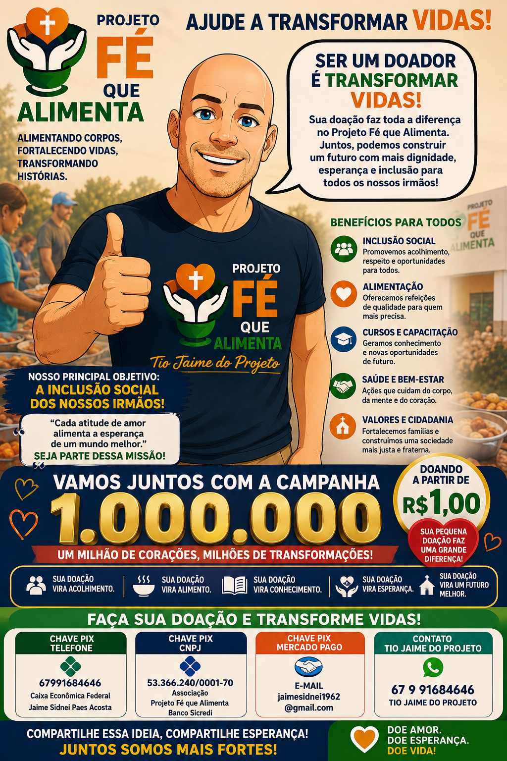 Imagem 3 de 3 da campanha VAMOS FAZER A DIFERENÇA JUNTOS PELO SOCIAL